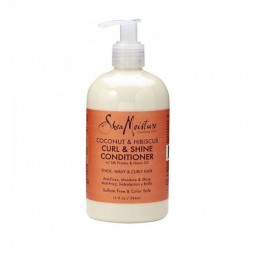Shea moisture - Après -Sahmpoing CURL & SHINE Coco & Hibiscus Conditioner  - Après-shampoing