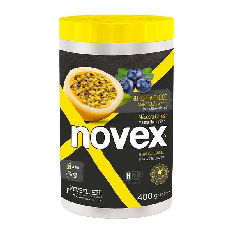 Novex - Masque capillaire SuperFood fruit de la passion et myrtille  - Masque cheveux