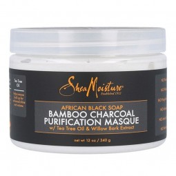 Shea Moisture - Masque African Black Soap Bamboo Charcoal  - Masque cheveux