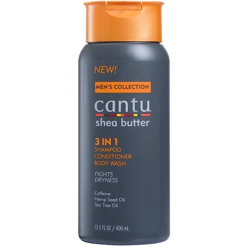 Cantu Men's - Shea Butter 3 en 1 shampoing, revitalisant et gel douche  - Shampoing