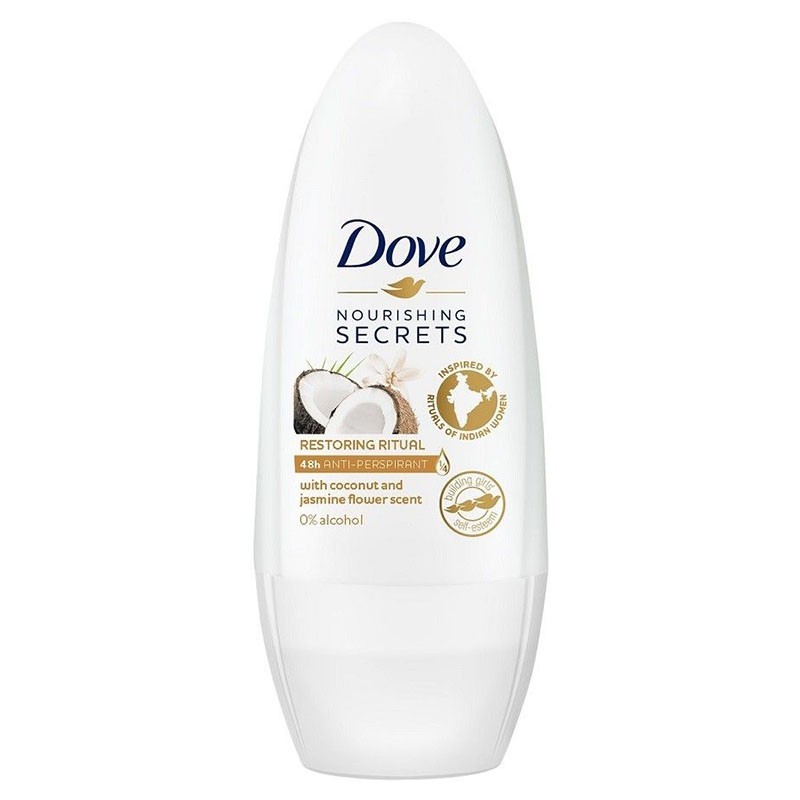 Dove - Déodorant roll-on anti-transpirant Noix de coco et Jasmin  - Déodorants femmes